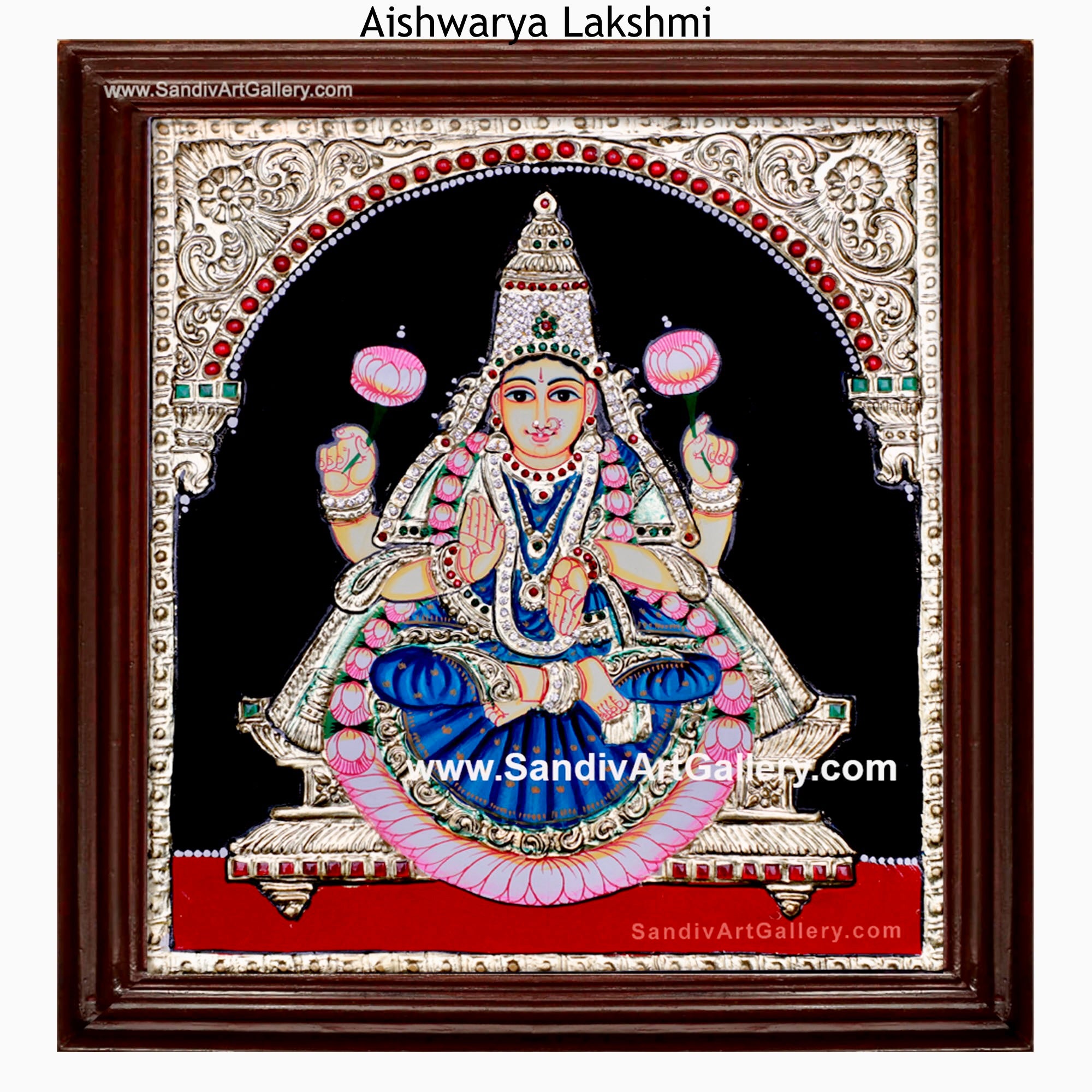 Ashtalakshmi Tanjore Painting for Pooja Room Door2